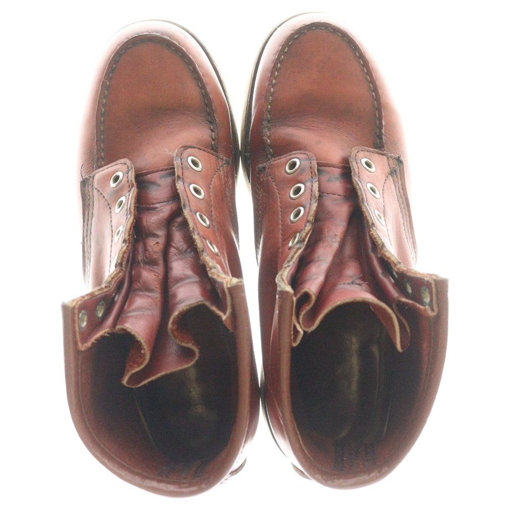 RED WING(レッド ウイング) 90S IRISH SETTER MOC TOE CLASSIC WORK BOOTS アイリッシュセッター モックトゥ レザー クラシック ワークブーツ 四角犬タグ ブラウン 3875