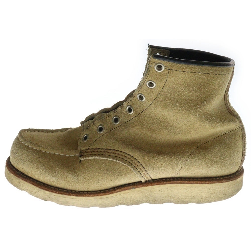 RED WING(レッド ウイング) 90S IRISH SETTER MOC TOE CLASSIC WORK BOOTS アイリッシュセッター モックトゥ スウェードレザー クラシック ワークブーツ 四角犬タグ ベージュ 34393