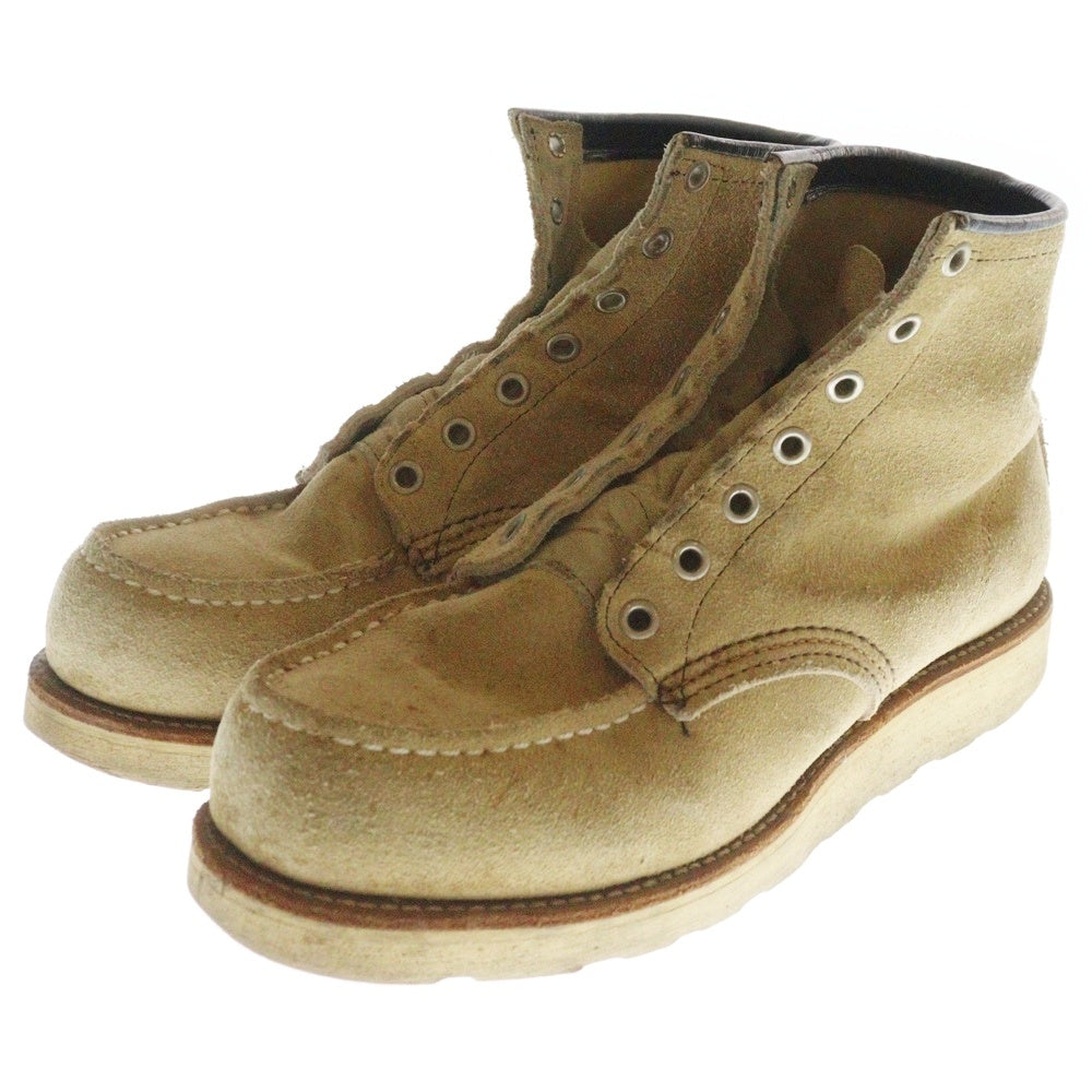 RED WING(レッド ウイング) 90S IRISH SETTER MOC TOE CLASSIC WORK BOOTS アイリッシュセッター モックトゥ スウェードレザー クラシック ワークブーツ 四角犬タグ ベージュ 34393