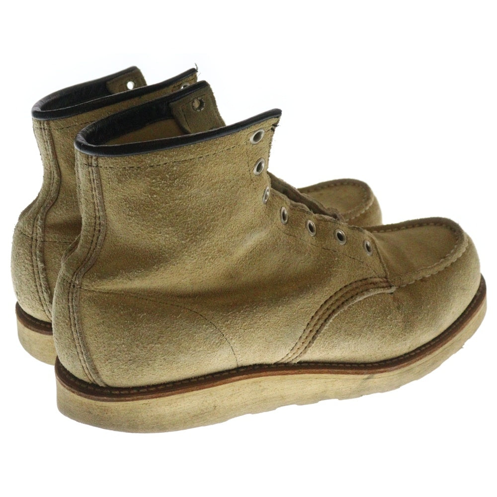RED WING(レッド ウイング) 90S IRISH SETTER MOC TOE CLASSIC WORK BOOTS アイリッシュセッター モックトゥ スウェードレザー クラシック ワークブーツ 四角犬タグ ベージュ 34393