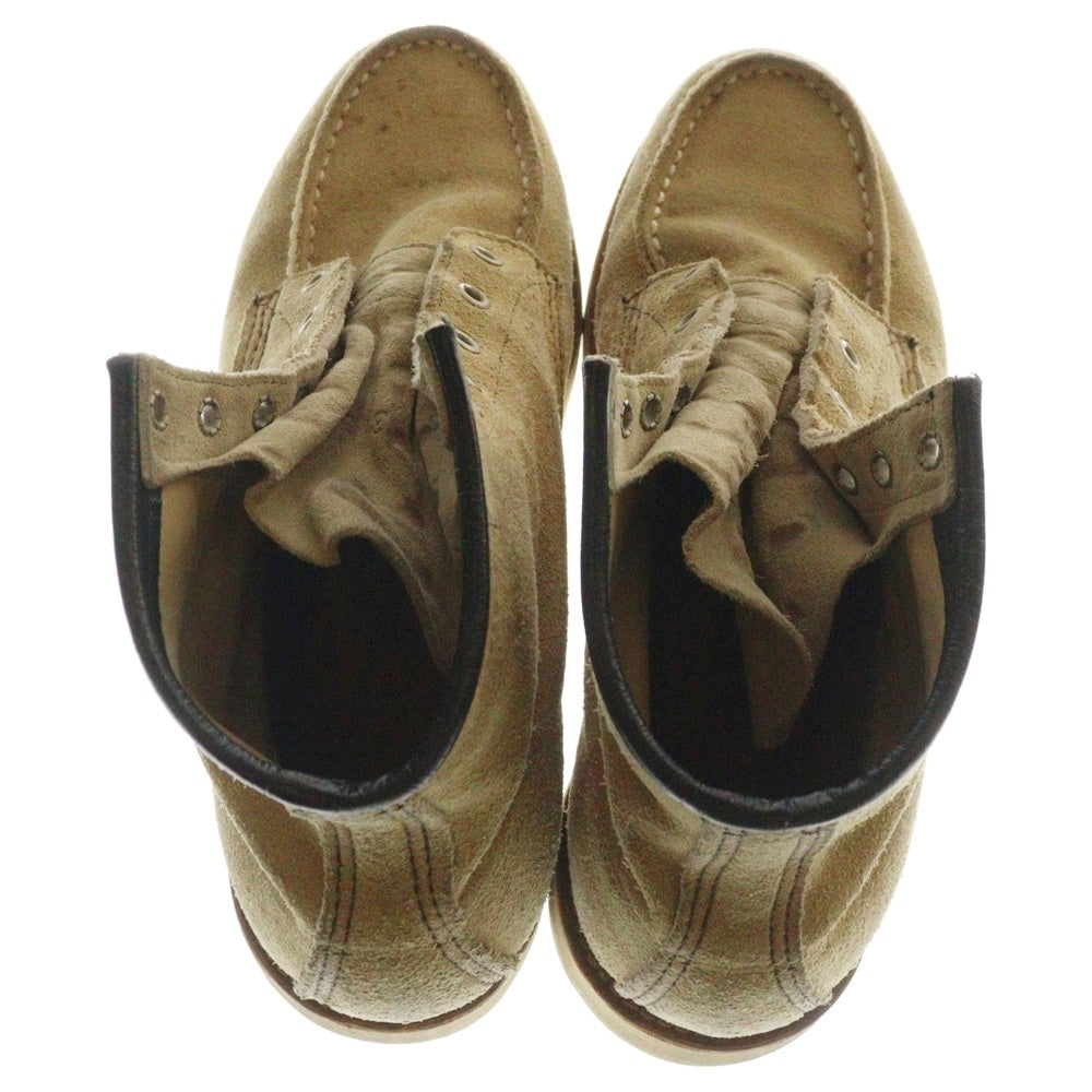 RED WING(レッド ウイング) 90S IRISH SETTER MOC TOE CLASSIC WORK BOOTS アイリッシュセッター モックトゥ スウェードレザー クラシック ワークブーツ 四角犬タグ ベージュ 34393