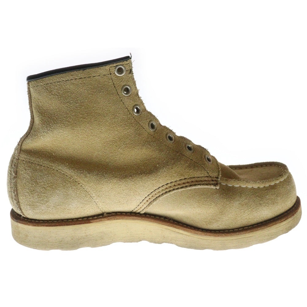 RED WING(レッド ウイング) 90S IRISH SETTER MOC TOE CLASSIC WORK BOOTS アイリッシュセッター モックトゥ スウェードレザー クラシック ワークブーツ 四角犬タグ ベージュ 34393