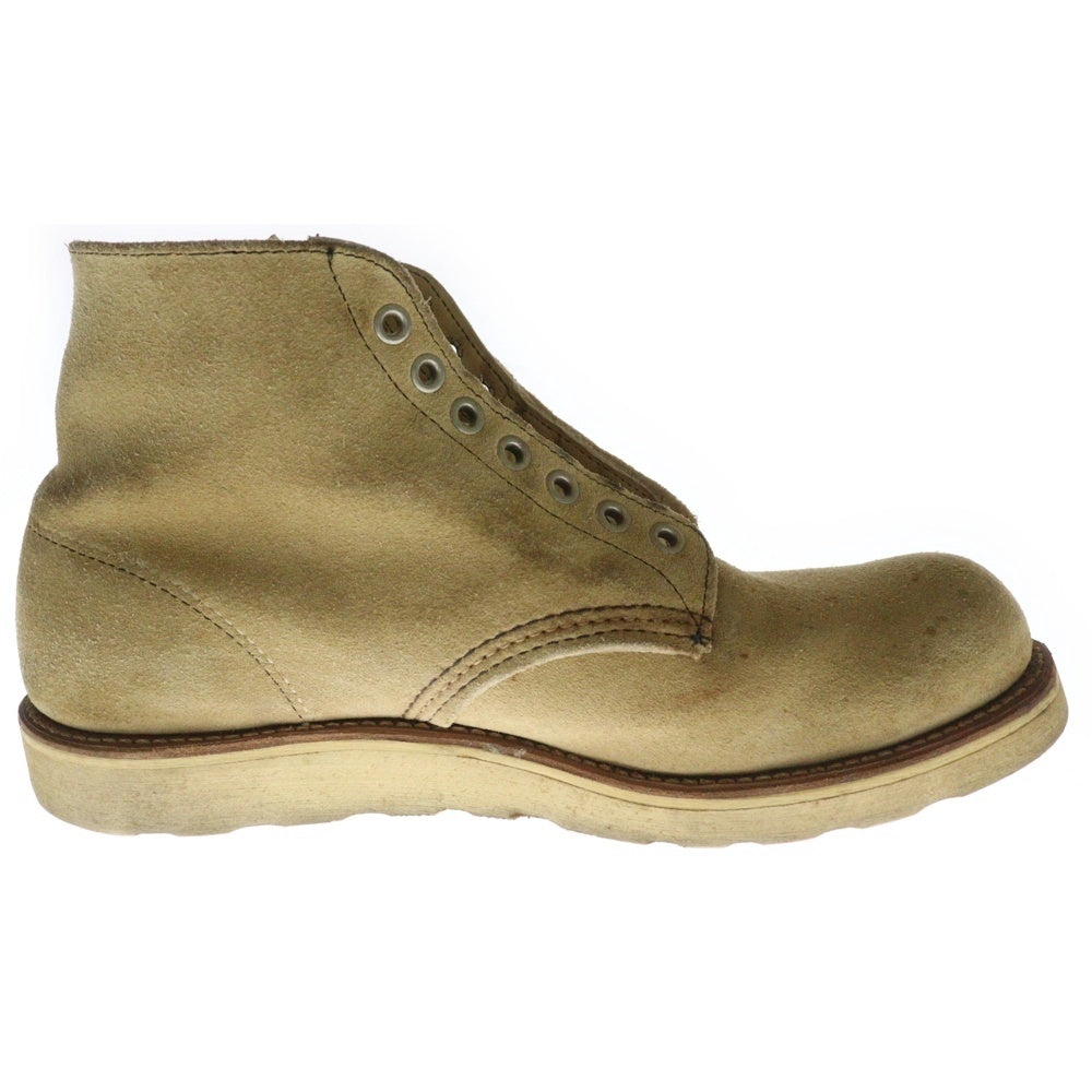 RED WING(レッド ウイング) 90S 6inch IRISH SETTER WORK BOOTS クラシック ラウンドトゥ アイリッシュセッター スウェードレザー ワークブーツ 半円犬タグ ベージュ 8161
