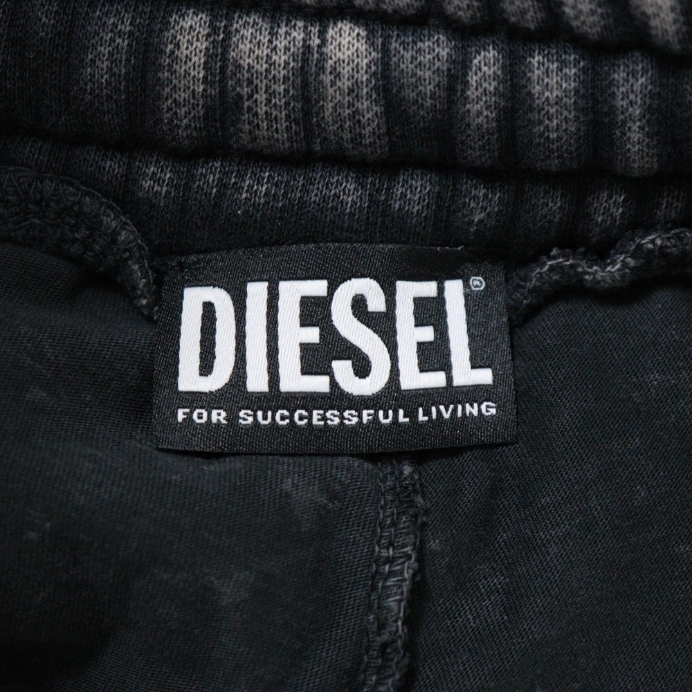 DIESEL(ディーゼル) ダメージ加工 スウェット ロング パンツ チャコールグレー A07594
