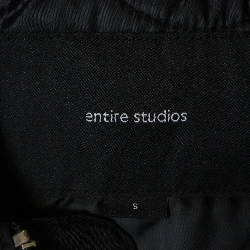 entire studios(エンタイア スタジオ) 23AW A-2 BOMBER ジップアップ フライト ボンバージャケット ブラック ES2234 P0060