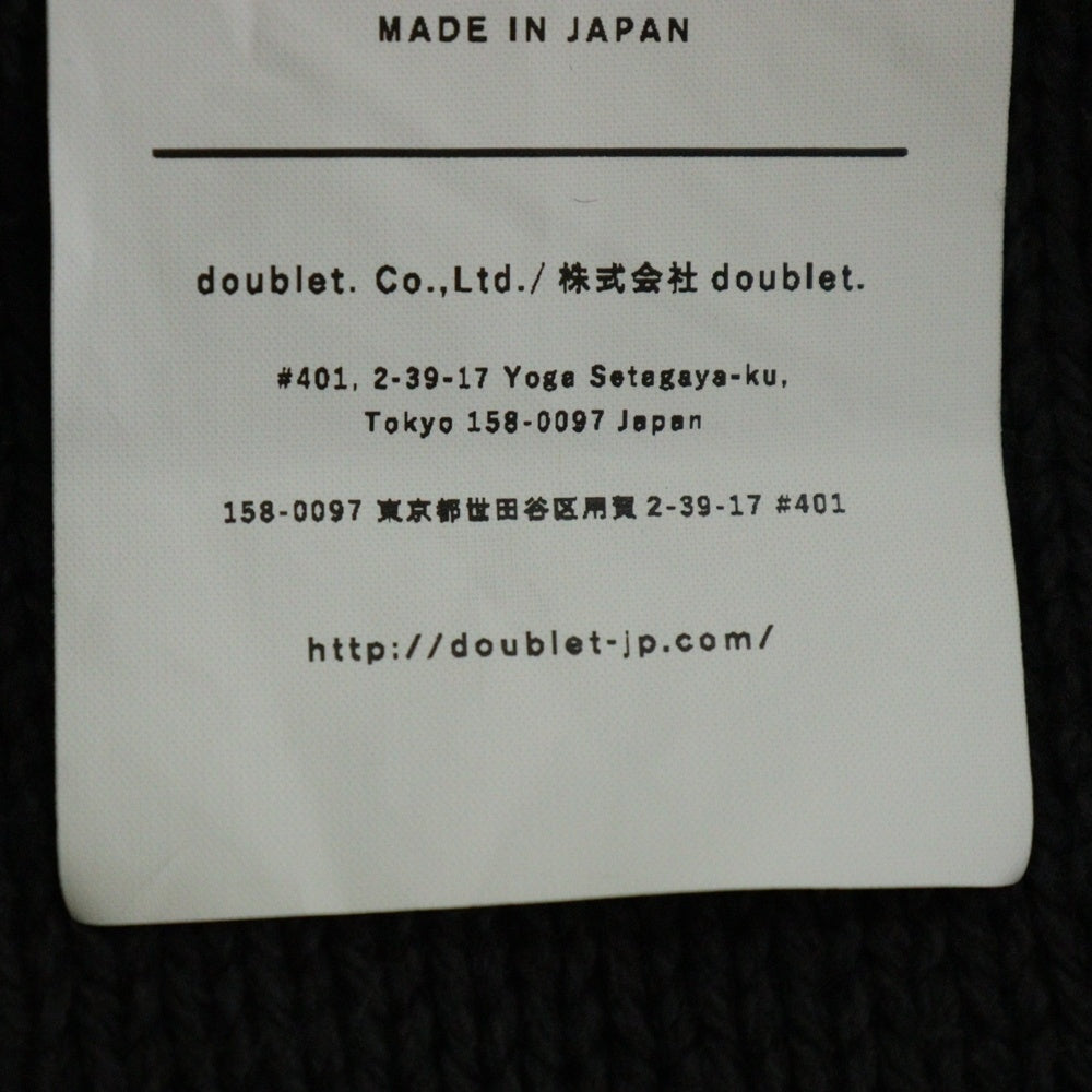 doublet(ダブレット) 23SS OVERSIZED KINT PULLOVER オーバーサイズ ニット プルオーバー セーター グレー 23SS38KN109