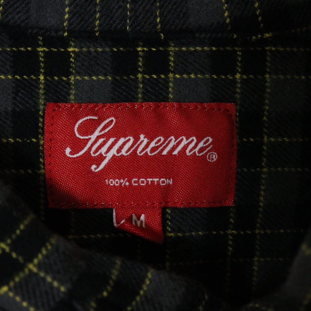 SUPREME(シュプリーム) 22SS Mini Plaid Hooded Shirt ミニ プレイド フーデッド チェック 長袖シャツ ブラック