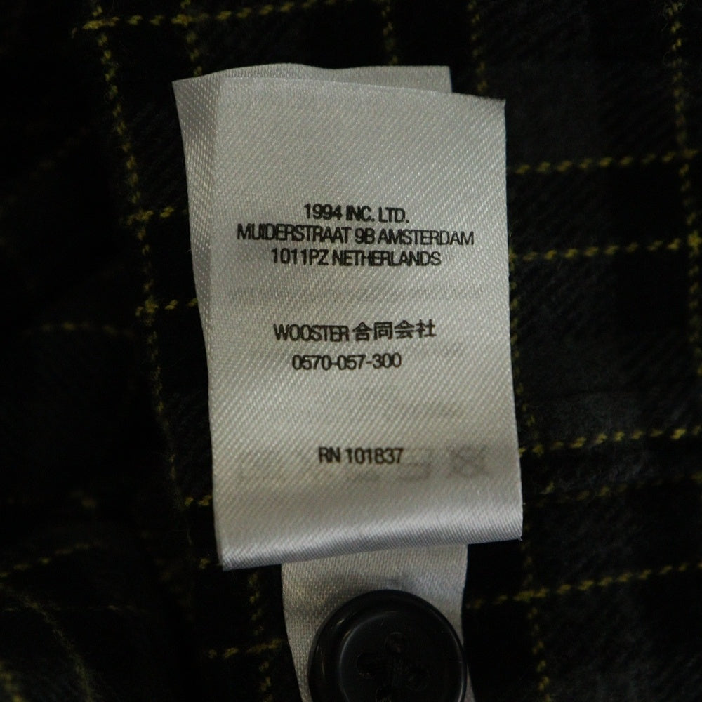 SUPREME(シュプリーム) 22SS Mini Plaid Hooded Shirt ミニ プレイド フーデッド チェック 長袖シャツ ブラック