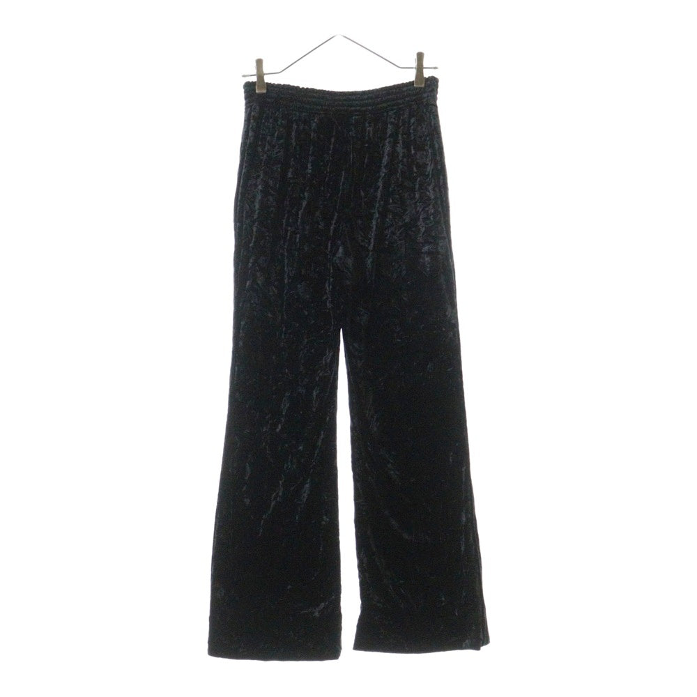 SAINT LAURENT PARIS(サンローランパリ) 22AW ワイド ベロア ロングパンツ ブラック 718974 Y5F61