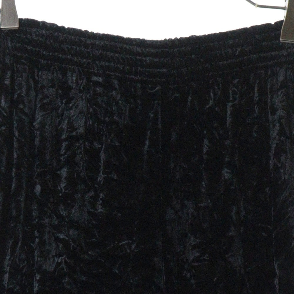SAINT LAURENT PARIS(サンローランパリ) 22AW ワイド ベロア ロングパンツ ブラック 718974 Y5F61