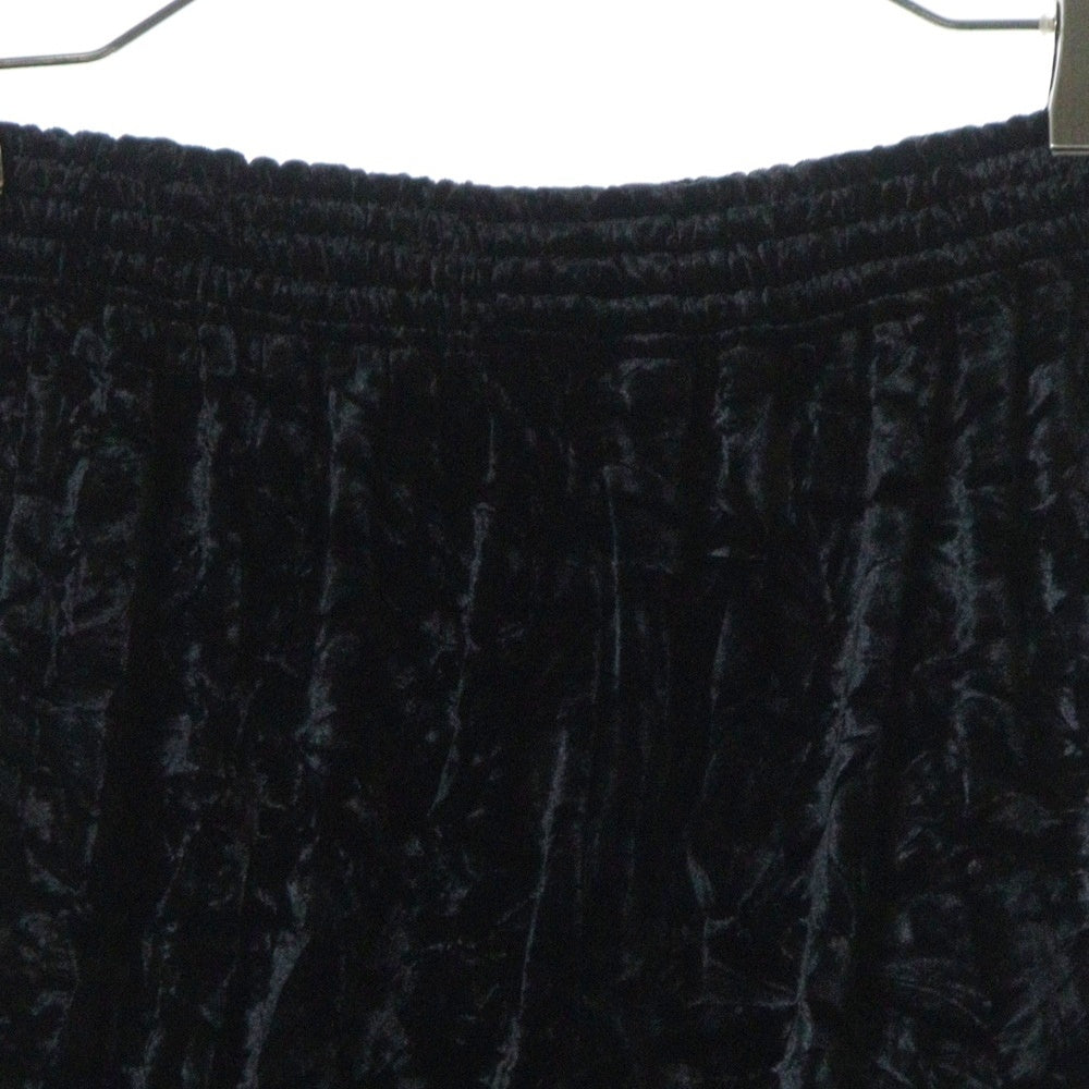 SAINT LAURENT PARIS(サンローランパリ) 22AW ワイド ベロア ロングパンツ ブラック 718974 Y5F61