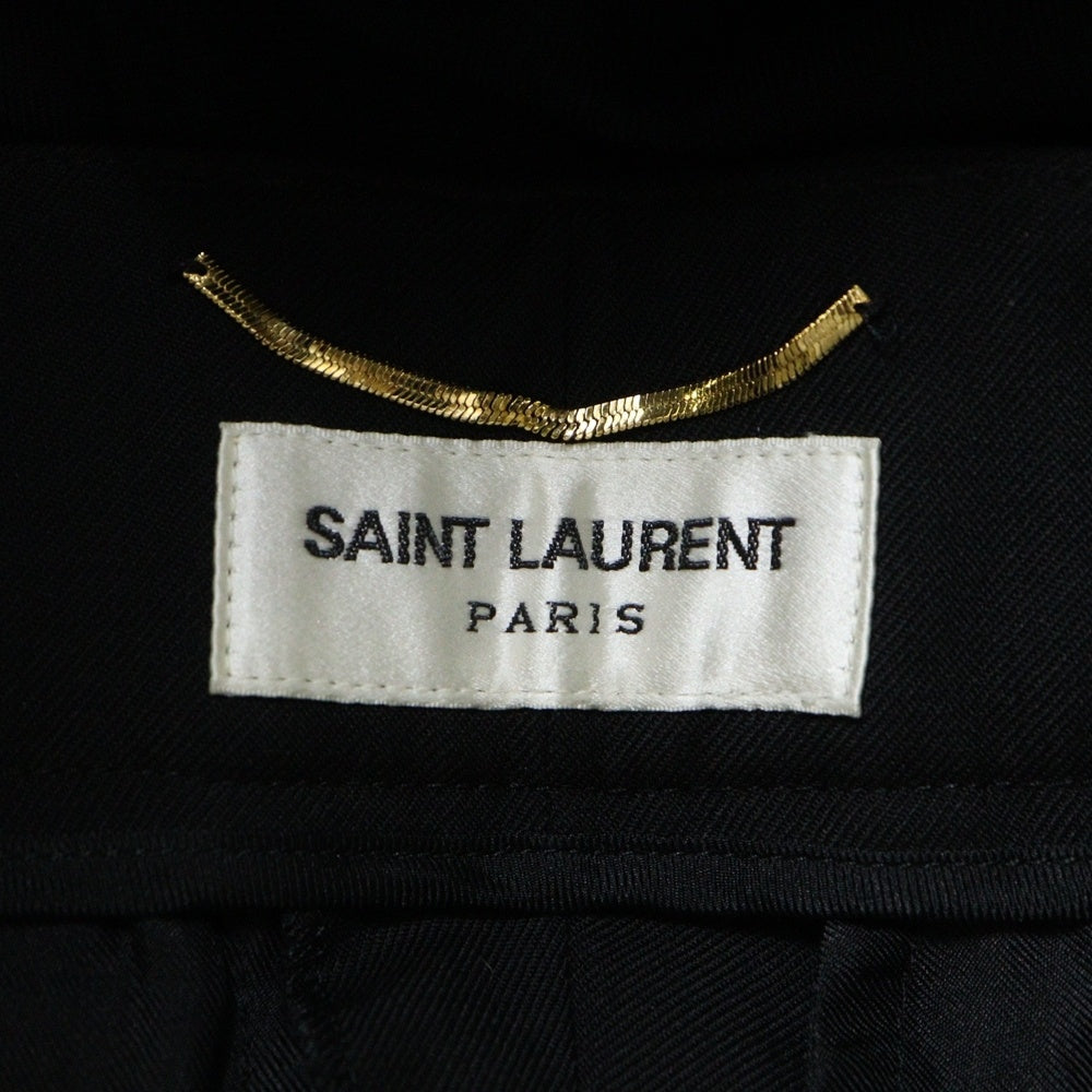 SAINT LAURENT PARIS(サンローランパリ) 17SS クロップド ウール スラックス トラウザーズ ブラック 504413 Y239W レディース