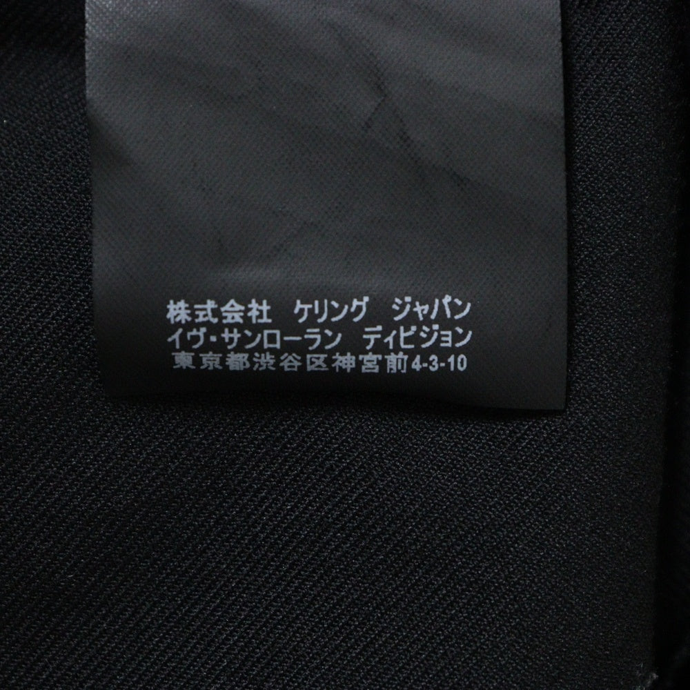 SAINT LAURENT PARIS(サンローランパリ) 17SS クロップド ウール スラックス トラウザーズ ブラック 504413 Y239W レディース