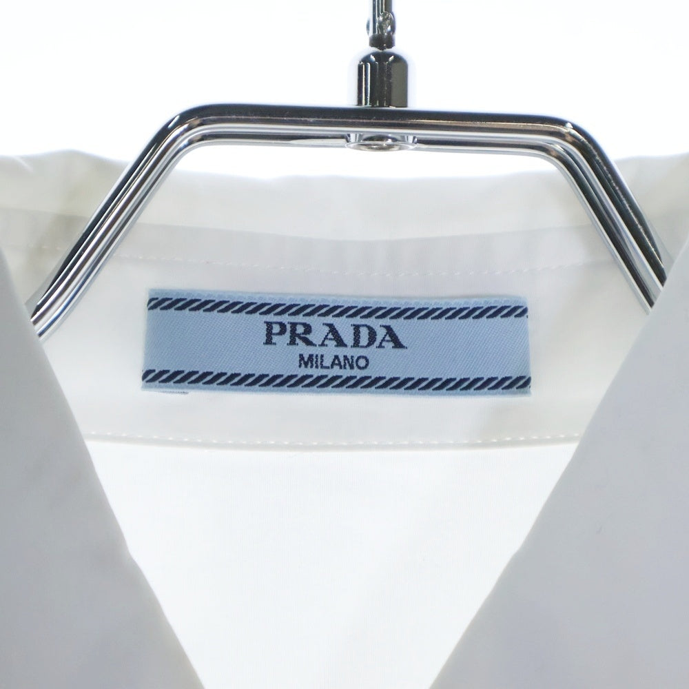 PRADA(プラダ) 24SS ネクタイ付き ロングスリーブ 長袖シャツ ホワイト DNA91Q S000 1XV2 レディース