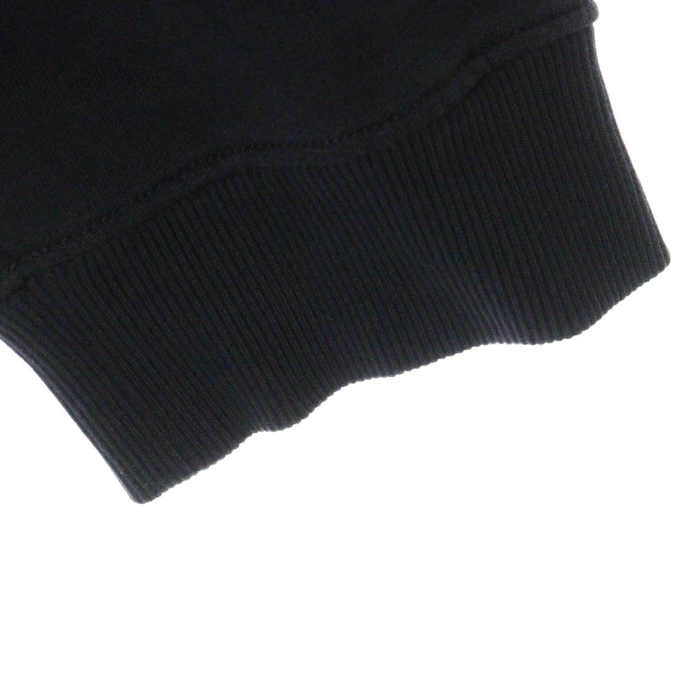 MM6 Maison Margiela(エムエムシックスメゾンマルジェラ) 19SS ラウンドネック トライアングルリブ サイドポケット ビックシルエットトレーナー ワンピース ブラック S52CT0396