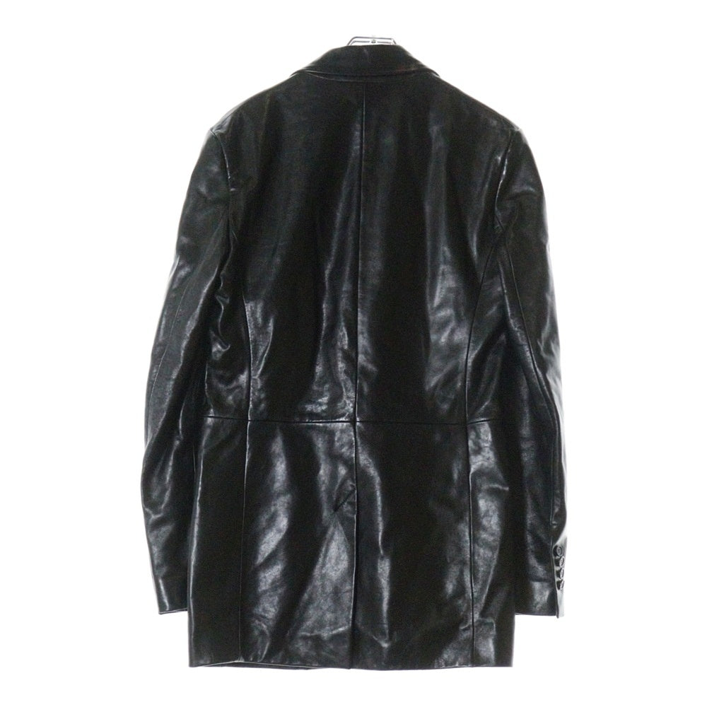 Acne Studios(アクネ ストゥディオズ) 21SS SUIT JACKETS ラムレザー シングル ブレザー スーツ テーラードジャケット ブラック FN-MN-LEAT000131