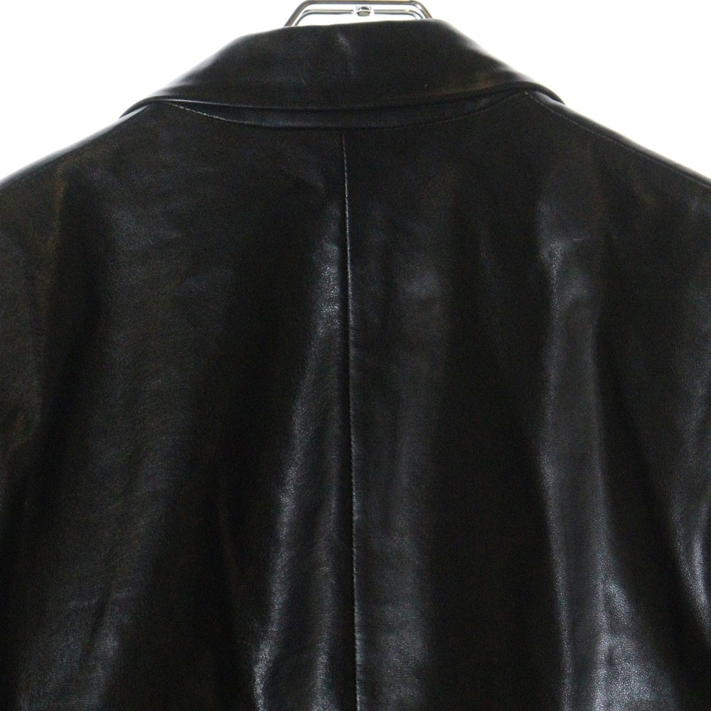 Acne Studios(アクネ ストゥディオズ) 21SS SUIT JACKETS ラムレザー シングル ブレザー スーツ テーラードジャケット ブラック FN-MN-LEAT000131