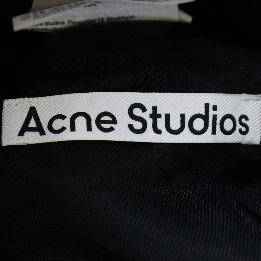 Acne Studios(アクネ ストゥディオズ) 21SS SUIT JACKETS ラムレザー シングル ブレザー スーツ テーラードジャケット ブラック FN-MN-LEAT000131