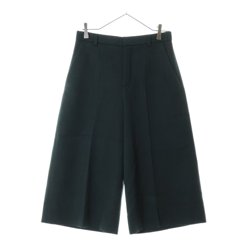 SAINT LAURENT PARIS(サンローランパリ) 21SS クロップド スラックス トラウザーズ パンツ グリーン センタープレス 667906 Y3D35