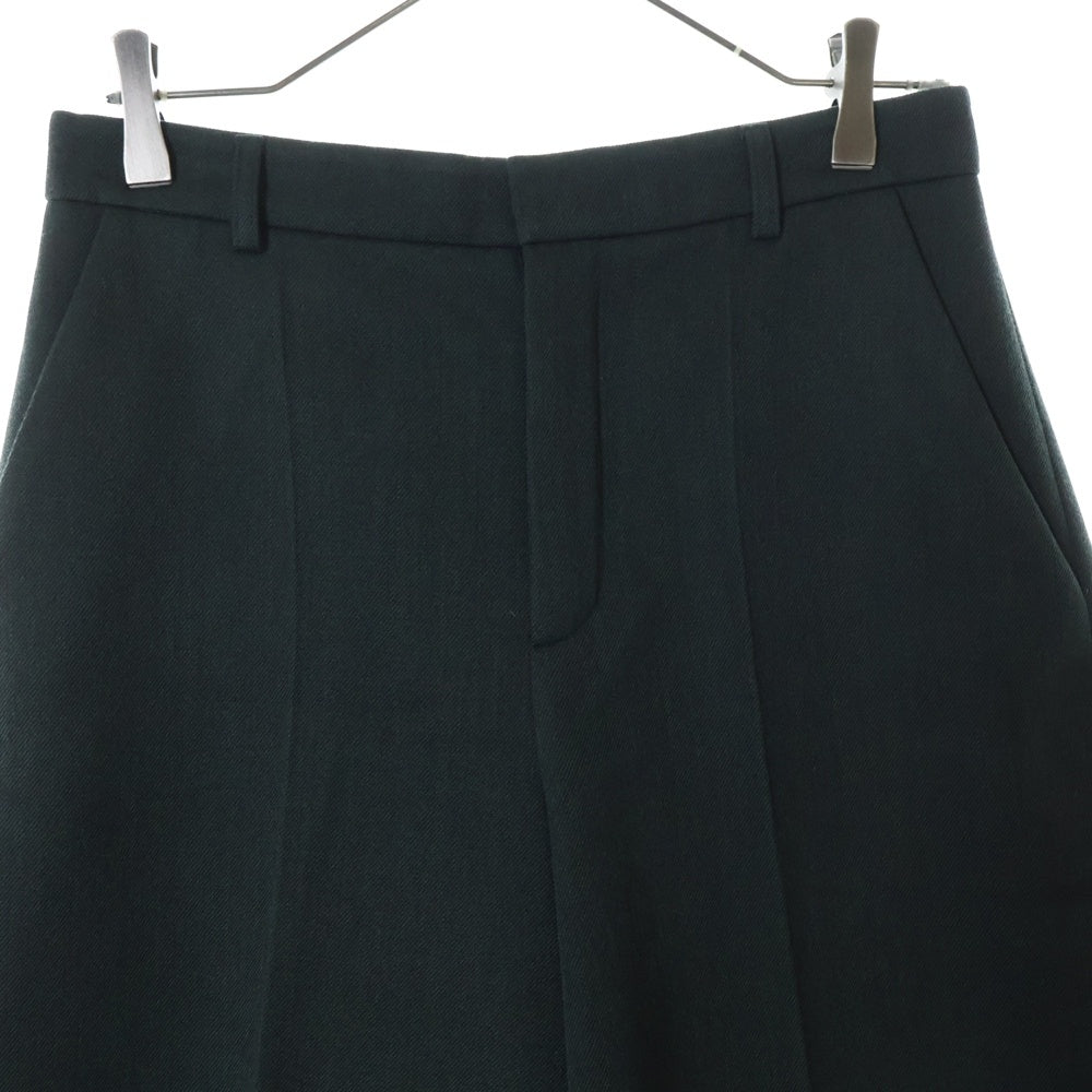 SAINT LAURENT PARIS(サンローランパリ) 21SS クロップド スラックス トラウザーズ パンツ グリーン センタープレス 667906 Y3D35