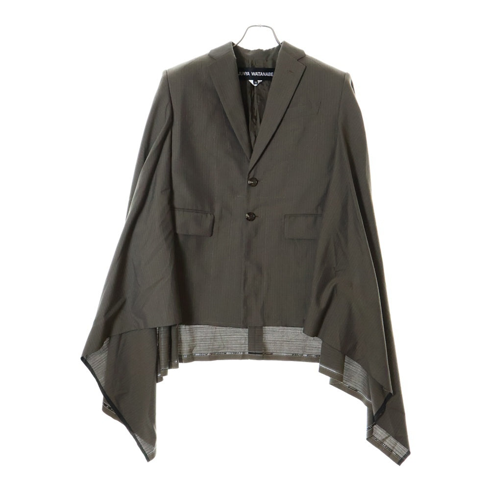 JUNYA WATANABE COMME des GARCONS(ジュンヤワタナベ コムデギャルソン) 23SS バックステッチ 2B シングルテーラード ポンチョ グレーJK-J004