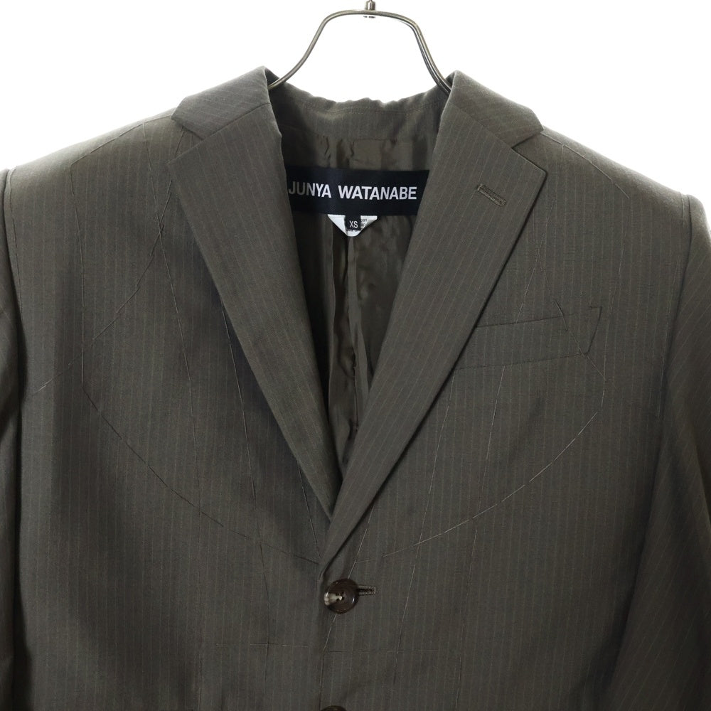 JUNYA WATANABE COMME des GARCONS(ジュンヤワタナベ コムデギャルソン) 23SS バックステッチ 2B シングルテーラード ポンチョ グレーJK-J004