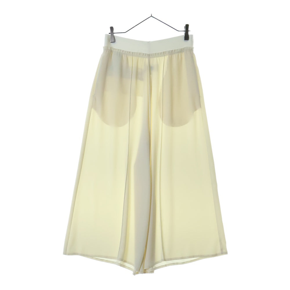 MM6 Maison Margiela(エムエムシックスメゾンマルジェラ) 17SS ウエストゴム切替 センタープレス ワイドパンツ ホワイト S32KA0468