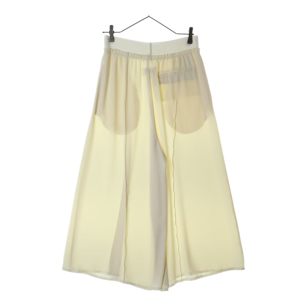 MM6 Maison Margiela(エムエムシックスメゾンマルジェラ) 17SS ウエストゴム切替 センタープレス ワイドパンツ ホワイト S32KA0468