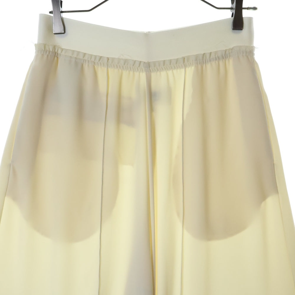 MM6 Maison Margiela(エムエムシックスメゾンマルジェラ) 17SS ウエストゴム切替 センタープレス ワイドパンツ ホワイト S32KA0468