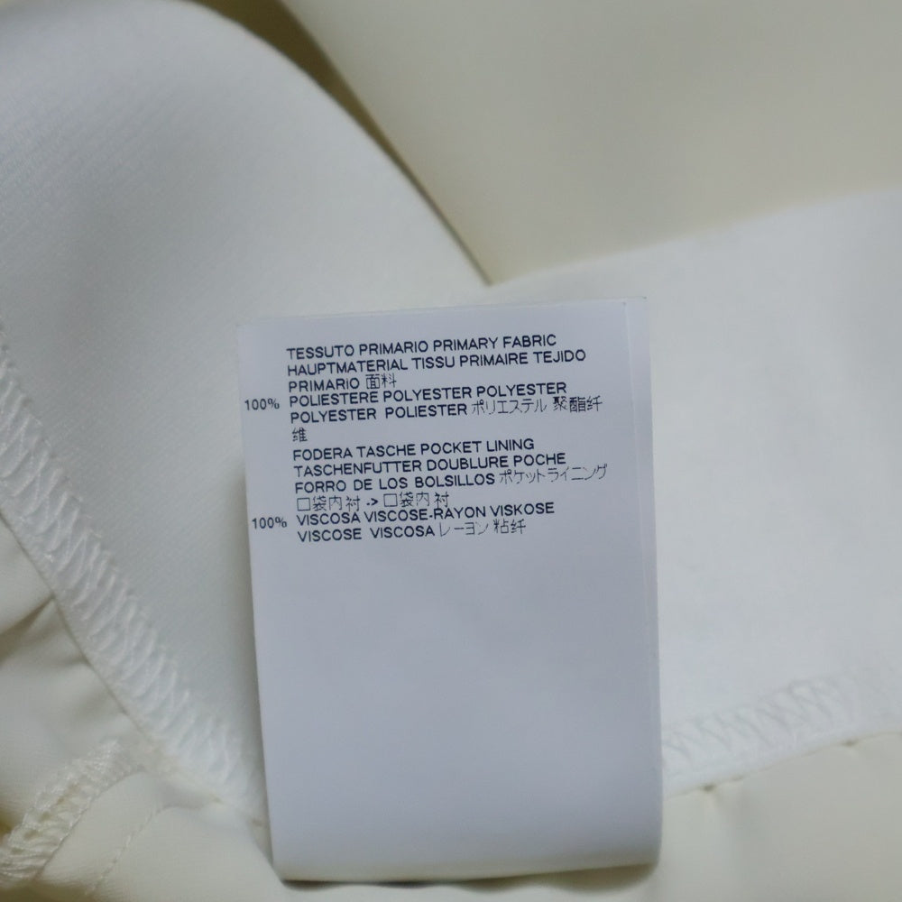 MM6 Maison Margiela(エムエムシックスメゾンマルジェラ) 17SS ウエストゴム切替 センタープレス ワイドパンツ ホワイト S32KA0468