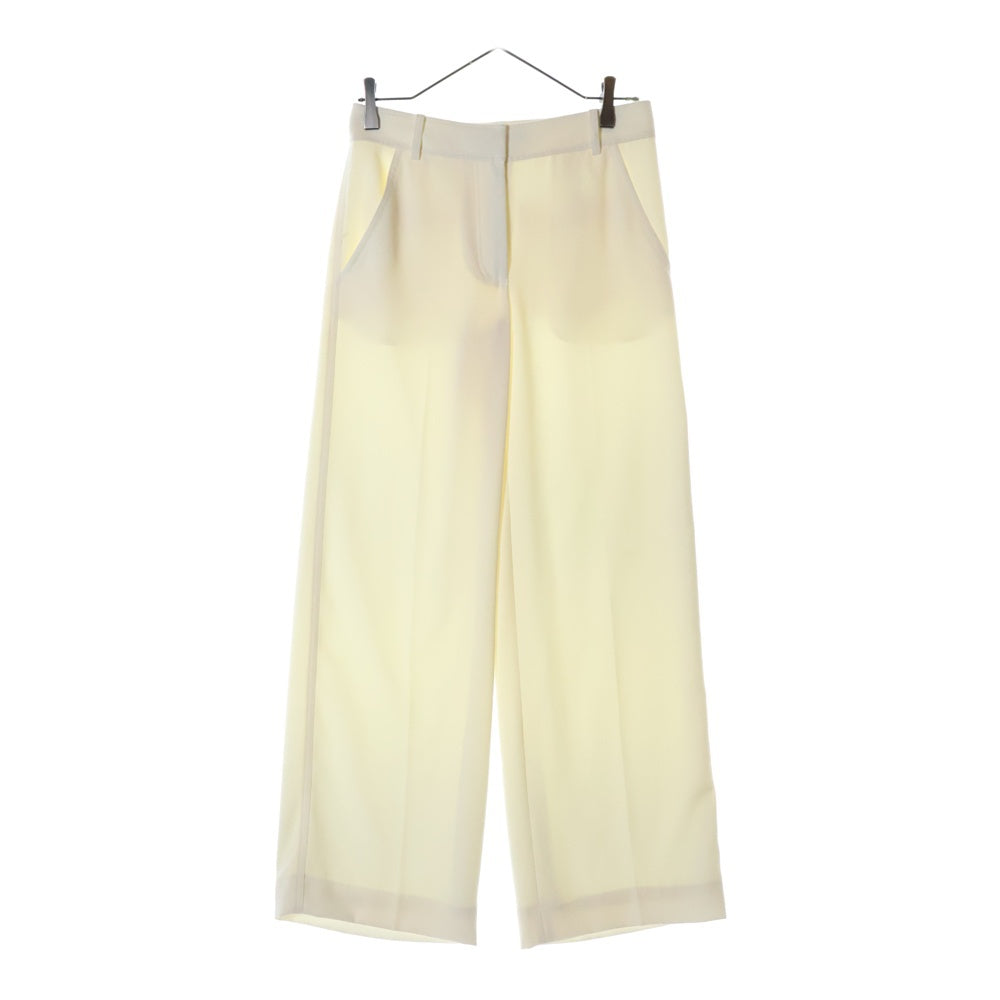 T by ALEXANDER WANG(ティーバイアレキサンダーワン) センタープレス ワイドスラックス ポリエステル ホワイト