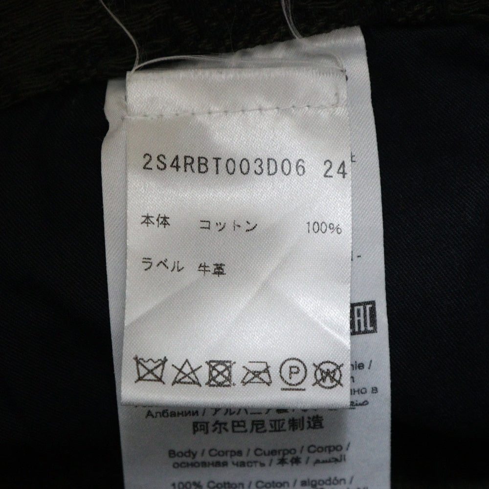 MARC JACOBS(マークジェイコブス) ロゴジャガード ダメージ加工 ワイドカーゴパンツ ブラック/カーキ