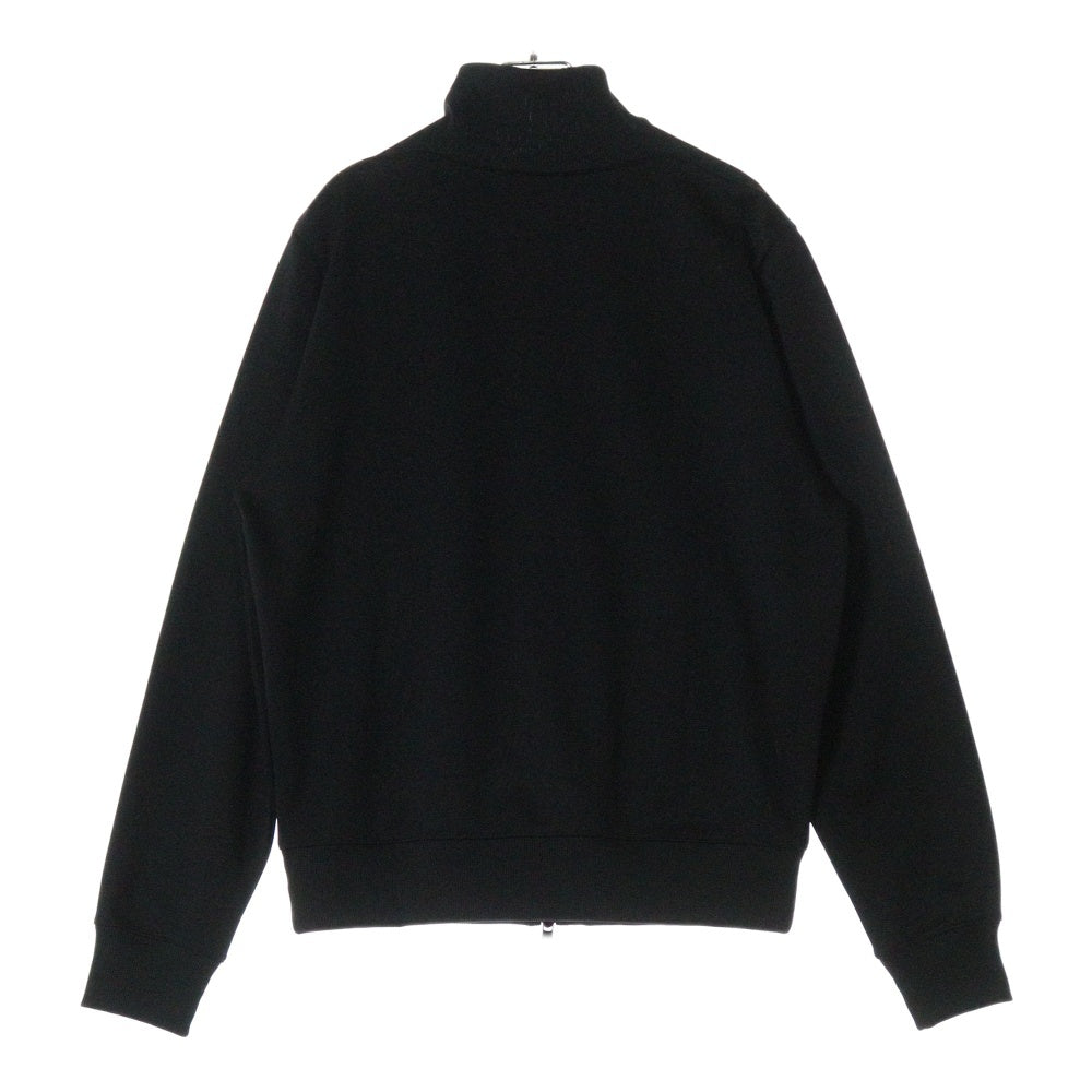COURREGES(クレージュ) フロントエンブロイダリー リブ切替 ジップアップジャケット ジャージ ブラック 123JVE011JS00029999