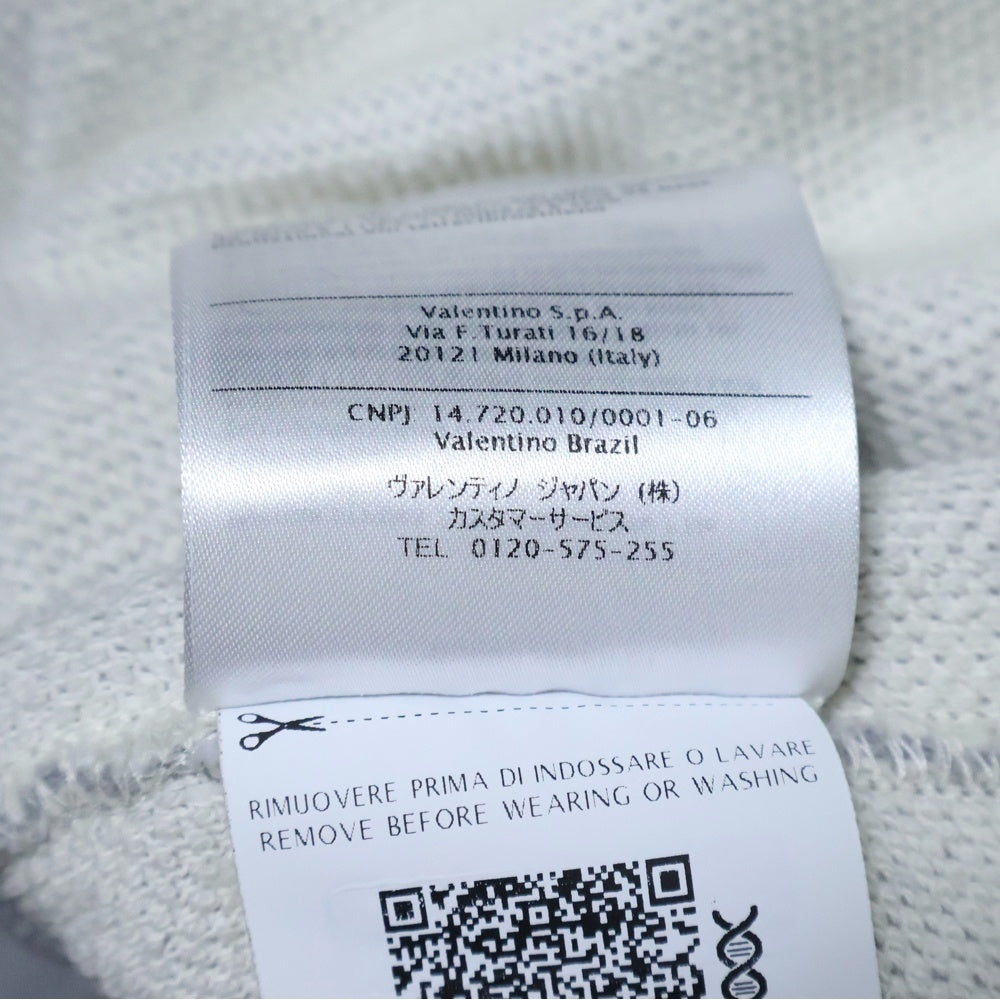 VALENTINO(ヴァレンティノ) Logo Zip Parka フロントロゴ ジップアップ スウェットパーカー グレー SV3MF05L5FQ