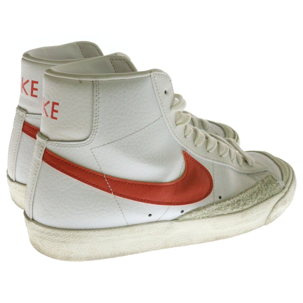 NIKE(ナイキ) BLAZER MID 77 WHITE BRIGHT CRIMSON ブレーザー ブライト クリムゾン ミッドカットスニーカー ホワイト US9/27cm BQ6806-110
