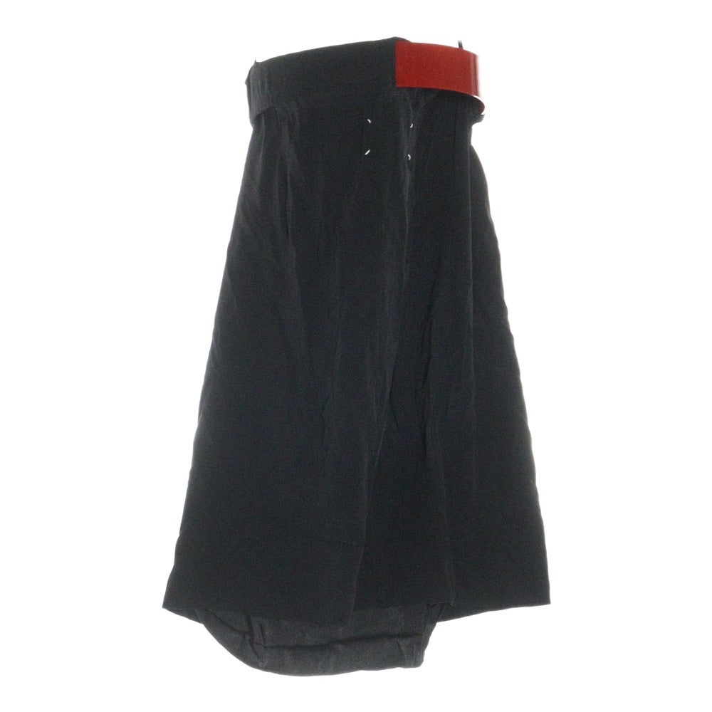 Martin Margiela(マルタンマルジェラ) 08AW ここのえ期 4ステッチタグ ベルト付きスカート ブラック レディース 37180