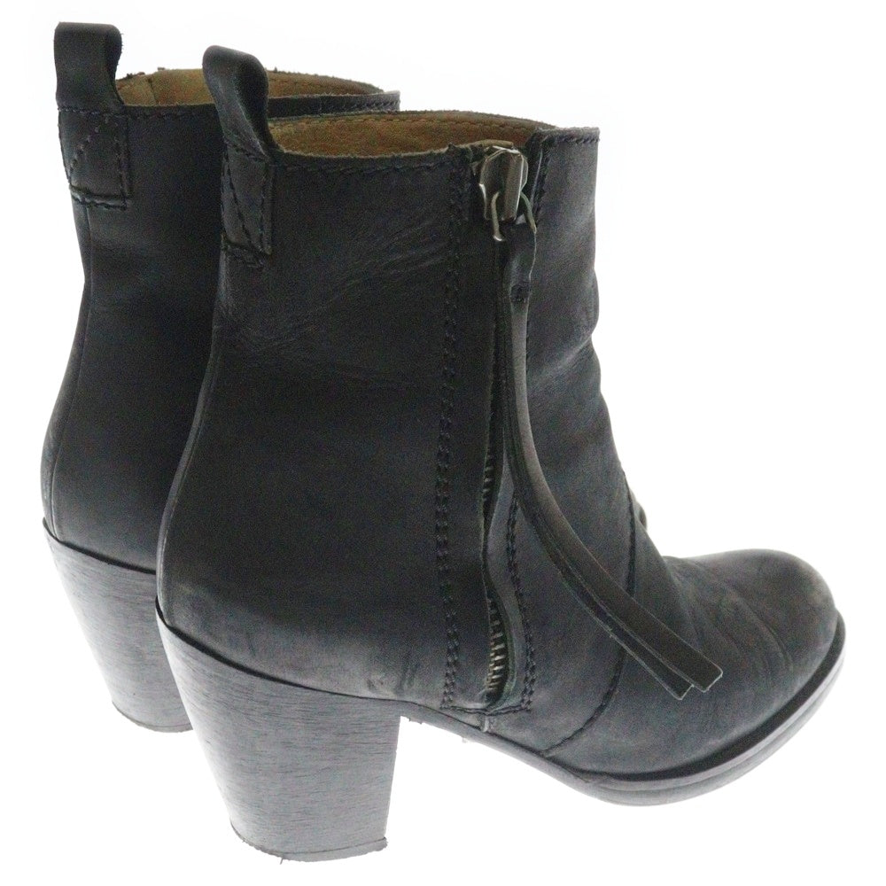 Acne Studios(アクネ ストゥディオズ) PISTOL SHORT BOOTS サイドジップ ピストル ショート レザーブーツ ブラック
