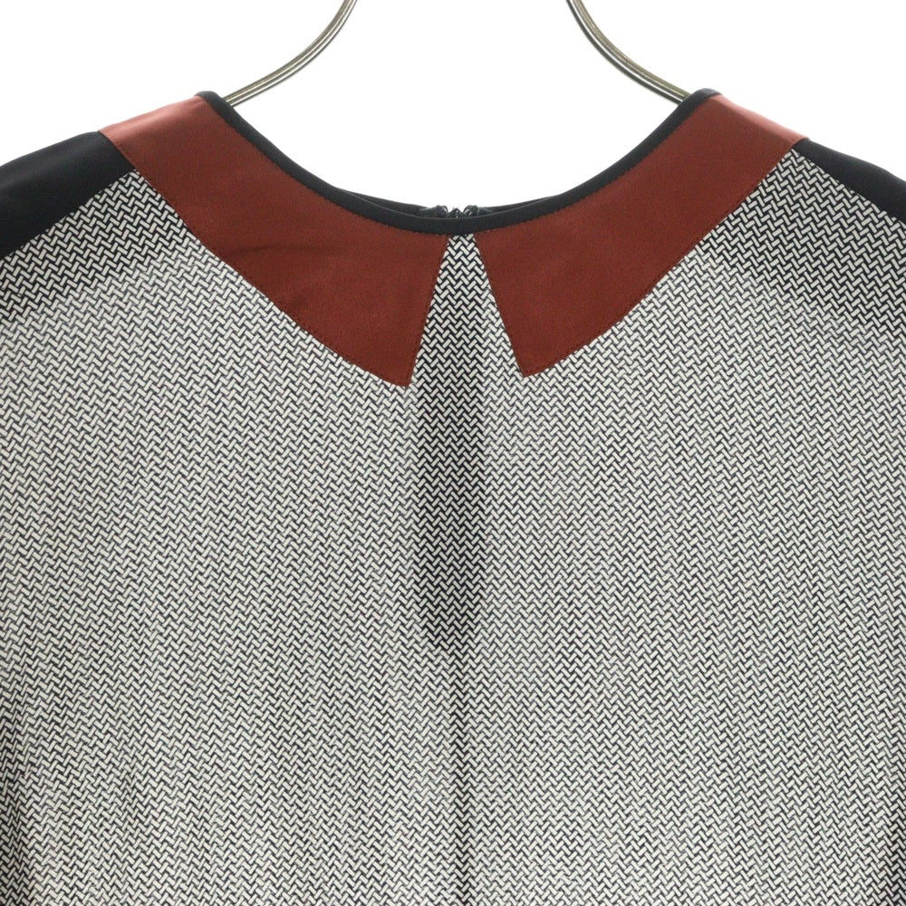 STELLA McCARTNEY(ステラマッカートニー) 幾何学柄 別布レーヨン切り替え シルク 長袖 ワンピース マルチ レディース 299853SX204-0