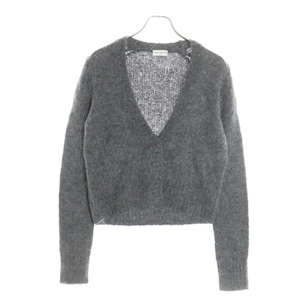 DRIES VAN NOTEN(ドリスヴァンノッテン) 2B 短丈 アルパカ ニット カーディガン グレー レディース