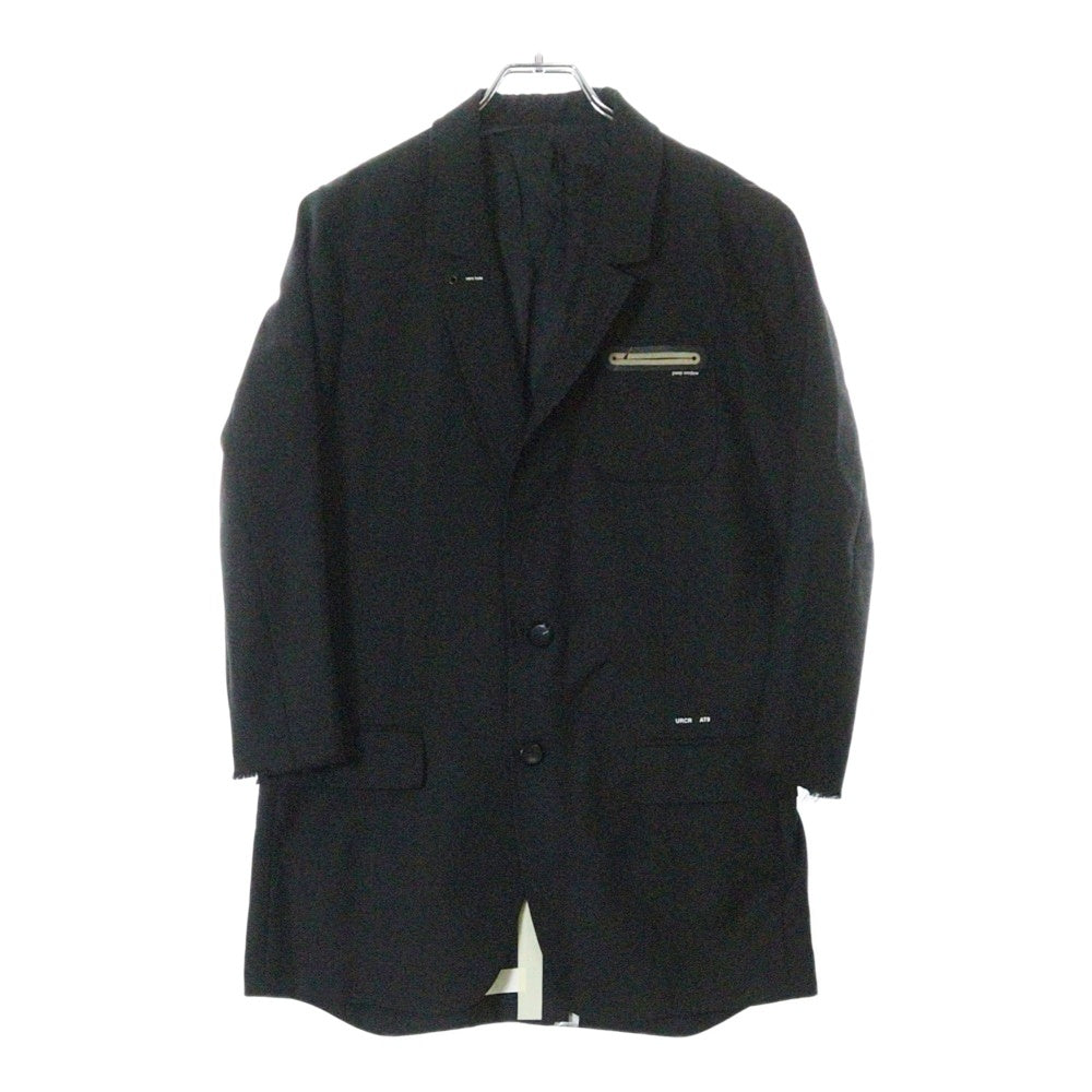 UNDERCOVER(アンダーカバー) 10SS LESS BUT BETTER期 テープデザイン ノッチドラペル 2B カットオフ シングル テーラードジャケット ブラック E1102