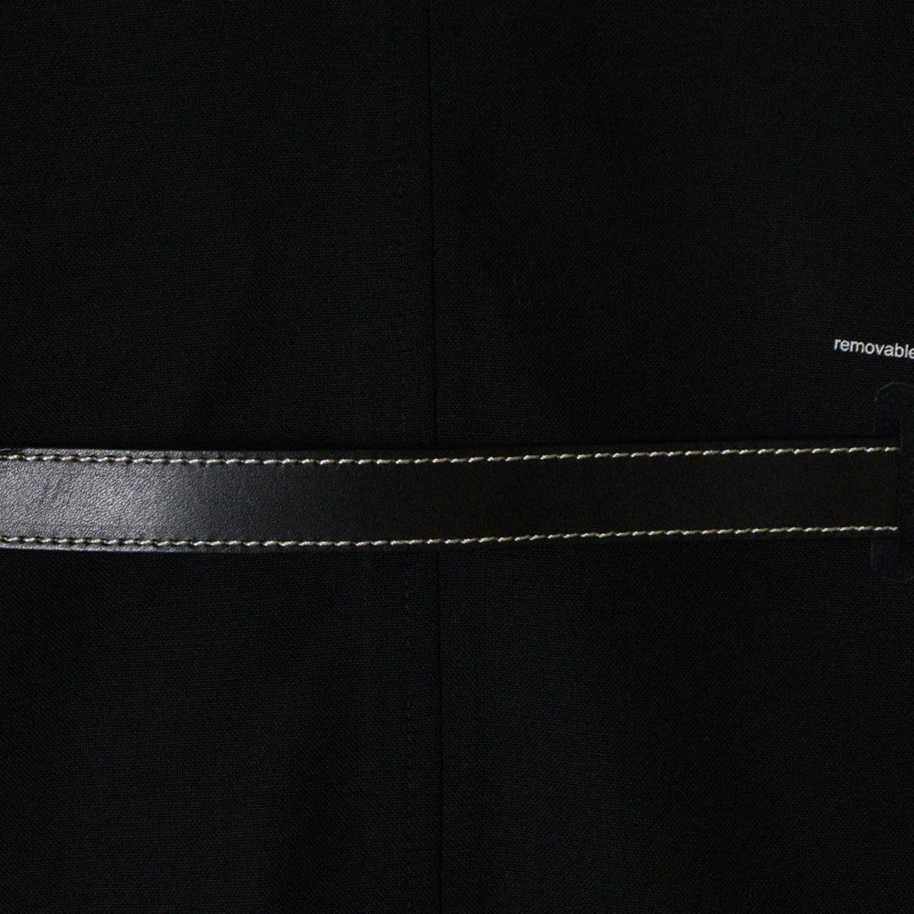 UNDERCOVER(アンダーカバー) 10SS LESS BUT BETTER期 テープデザイン ノッチドラペル 2B カットオフ シングル テーラードジャケット ブラック E1102