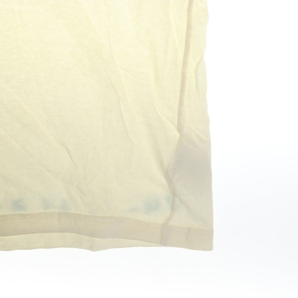 Martin Margiela(マルタンマルジェラ) 06SS ここのえ期 AIDS T-Shirts エイズ 両面プリント Vネック 半袖Tシャツ カットソー アイボリー/ライトブルー 20299