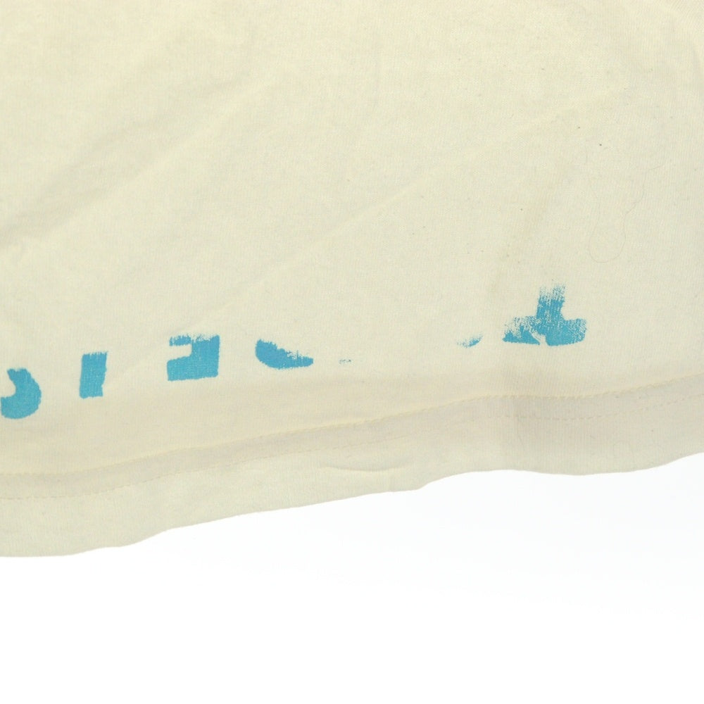 Martin Margiela(マルタンマルジェラ) 06SS ここのえ期 AIDS T-Shirts エイズ 両面プリント Vネック 半袖Tシャツ カットソー アイボリー/ライトブルー 20299