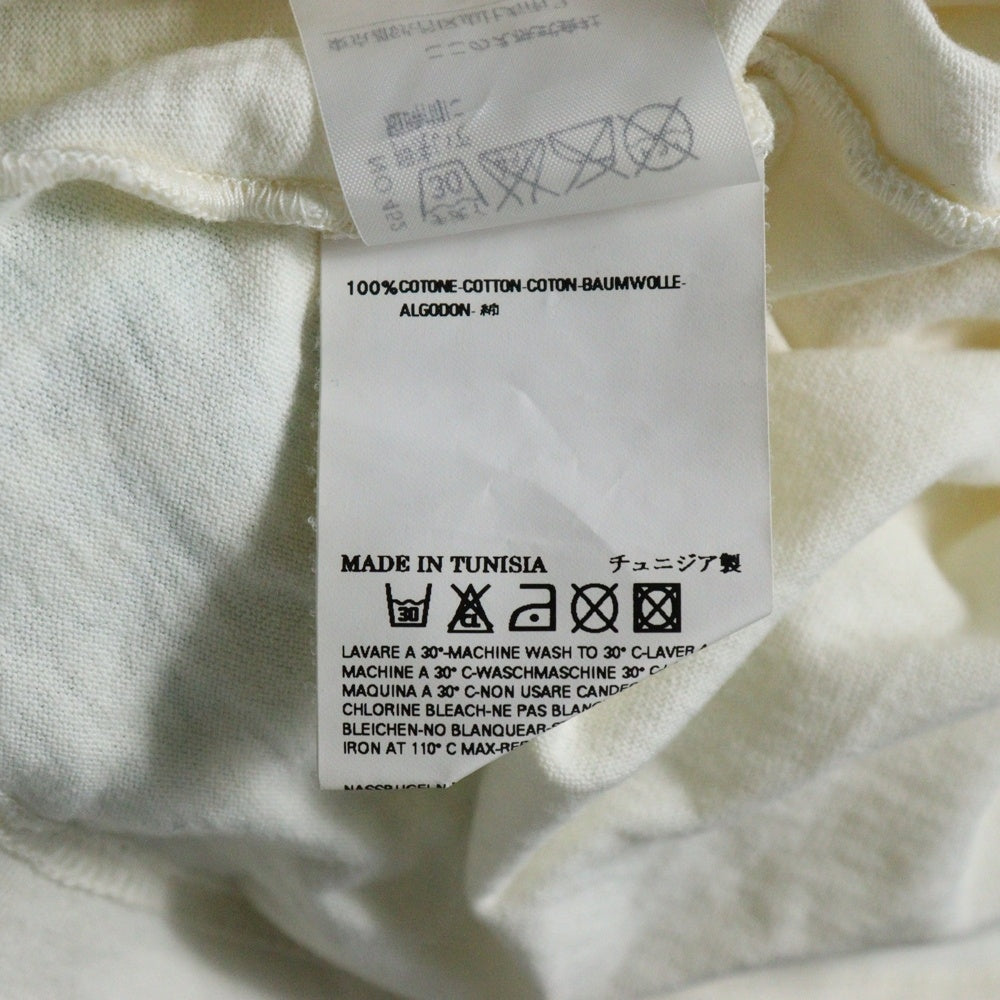 Martin Margiela(マルタンマルジェラ) 06SS ここのえ期 AIDS T-Shirts エイズ 両面プリント Vネック 半袖Tシャツ カットソー アイボリー/ライトブルー 20299