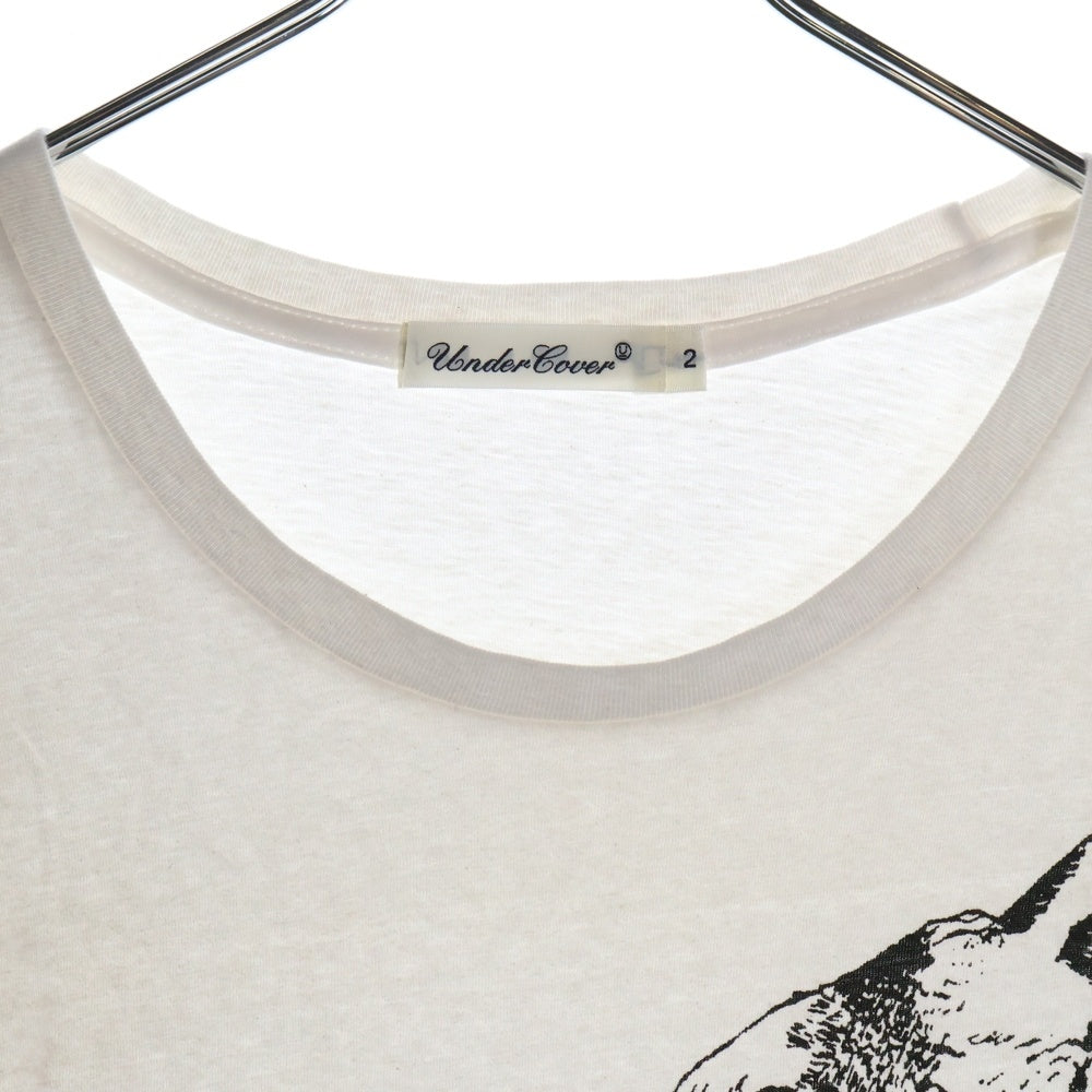 UNDERCOVER(アンダーカバー) HOWL フロントウルフ ロゴプリント クルーネック半袖Tシャツ カットソー ホワイト