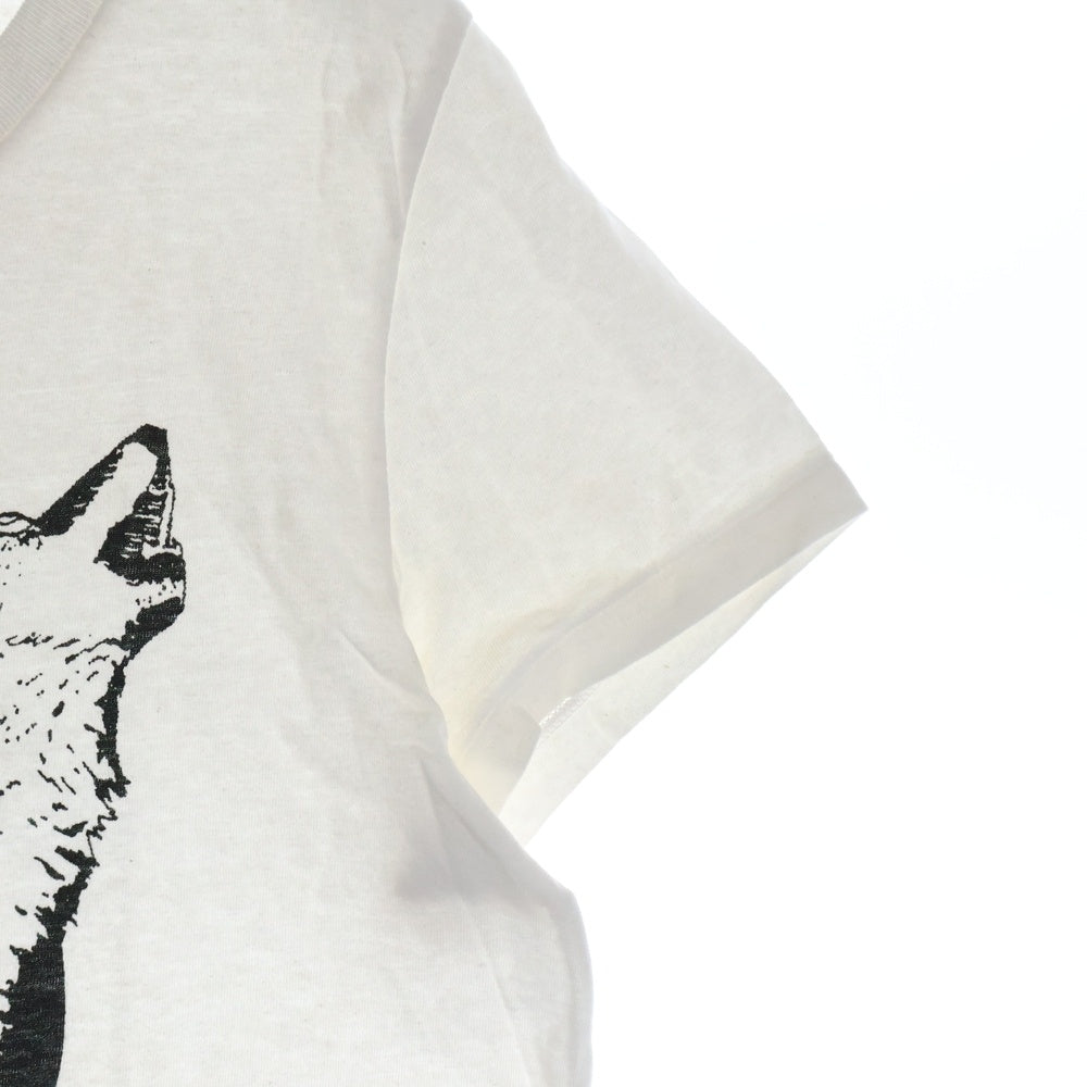 UNDERCOVER(アンダーカバー) HOWL フロントウルフ ロゴプリント クルーネック半袖Tシャツ カットソー ホワイト