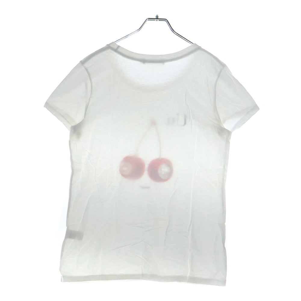 UNDERCOVER(アンダーカバー) Uu Cherry T-Shirt フロントチェリー ロゴプリント クルーネック半袖Tシャツ カットソー ホワイト