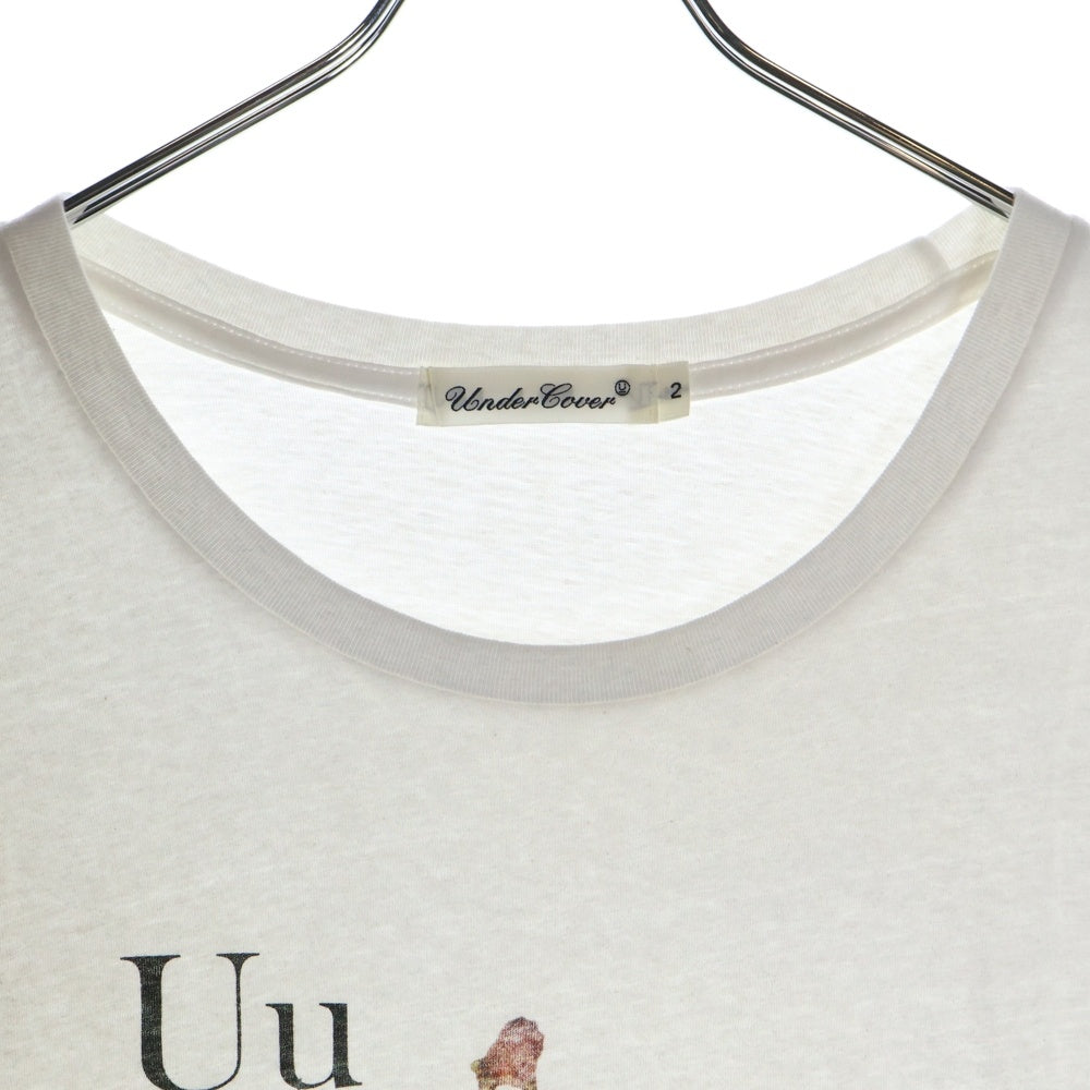 UNDERCOVER(アンダーカバー) Uu Cherry T-Shirt フロントチェリー ロゴプリント クルーネック半袖Tシャツ カットソー ホワイト