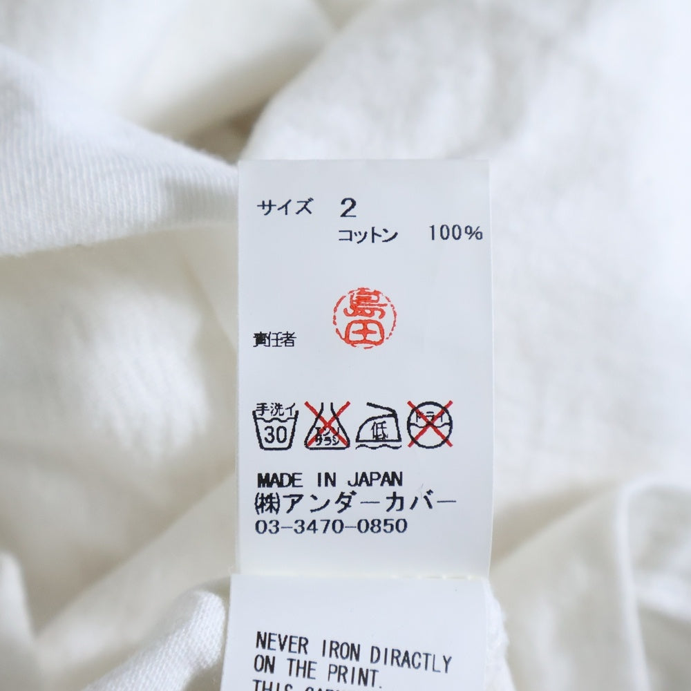 UNDERCOVER(アンダーカバー) Uu Cherry T-Shirt フロントチェリー ロゴプリント クルーネック半袖Tシャツ カットソー ホワイト