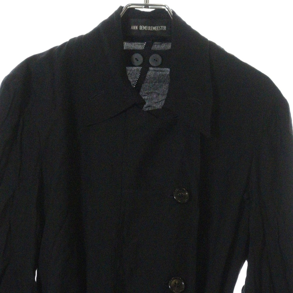 ANN DEMEULEMEESTER(アンドゥムルメステール) 本人期 オリゾンティ後期タグ ダブルフロントコート ブラック 352-12-66031 レディース